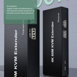 120m High-Definition HDMI KVM USB Extender, Transmits 4K Video via Cat5e/6/7 Cable, Supports Remote Signal Transmission for Mouse and Keyboard Control, EU Standard